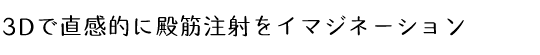 3Dで直感的に殿筋注射をイマジネーション
